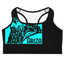 Load image into Gallery viewer, Teal ARIZA Stamp Sports Bra
