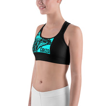 Load image into Gallery viewer, Teal ARIZA Stamp Sports Bra