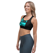 Load image into Gallery viewer, Teal ARIZA Stamp Sports Bra