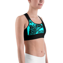 Load image into Gallery viewer, Teal ARIZA Stamp Sports Bra