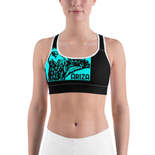 Load image into Gallery viewer, Teal ARIZA Stamp Sports Bra