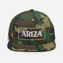 Load image into Gallery viewer, 3D Puff flatbill snapback ARIZA hat (plain sides)
