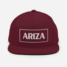 Load image into Gallery viewer, 3D Puff flatbill snapback ARIZA hat (plain sides)