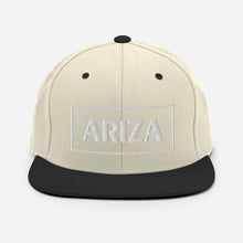 Load image into Gallery viewer, 3D Puff flatbill snapback ARIZA hat (plain sides)