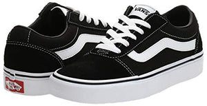 Vans Women’s Ward Suede/Canvas Low-Top Sneakers, Black ((Suede/Canvas) Black/White Iju), 4.5 UK