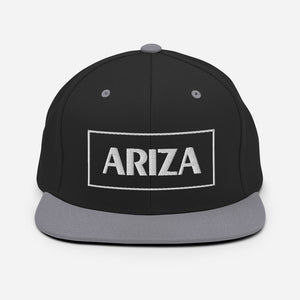 3D Puff flatbill snapback ARIZA hat (plain sides)
