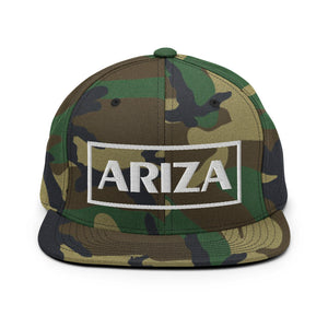 3D Puff ARIZA Box Snapback Flatbill Hat - many colors
