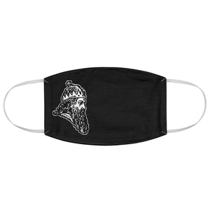 The King (right cheek) fabric face mask
