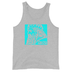 Teal ARIZA Stamp Unisex Tank Top - 9 colors